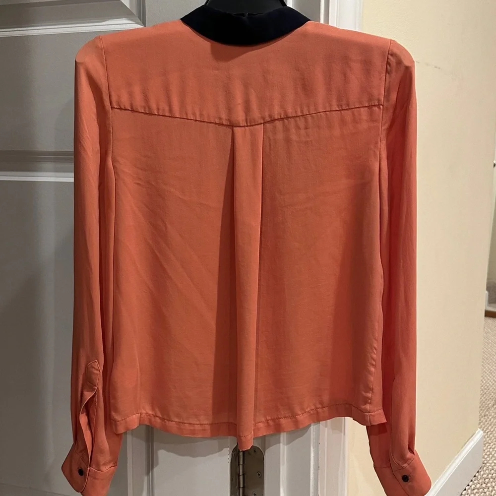 A.L.C. Gillian Silk Button Down Top Contemporary Modern Minimalist - Picture 6 of 6